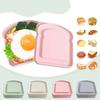 Toast Shaped Bamboo Fiber Portable Lunch Box With Lid Toast Bread Sandwich Box Kitchen Outdoor Picnic Large-capacity Bento Box