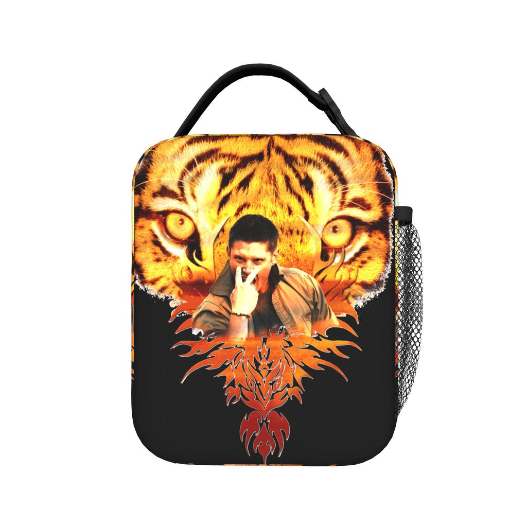 Jensen's Eye of the Tiger Supernatural Insulated Lunch Bag Meal Container Thermal Bag Tote Lunch Box School Travel Food Handbag