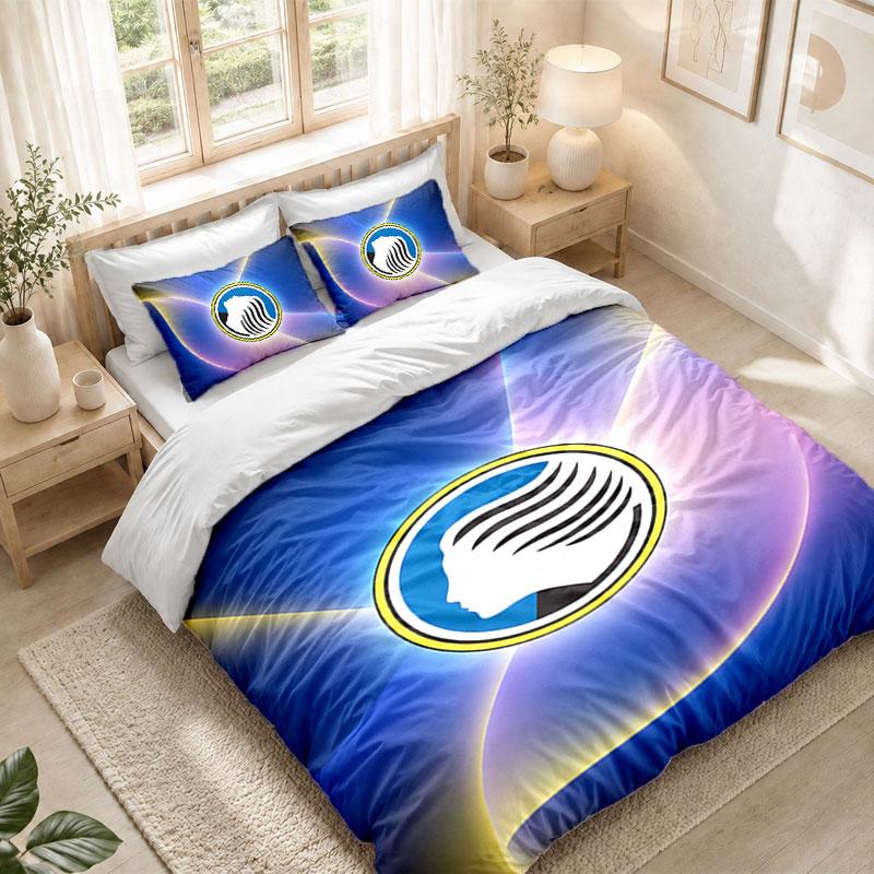 Bedding Set 1 Duvet Cover 2 Pillowcases Atalanta FC Print Bedroom Home Decoration