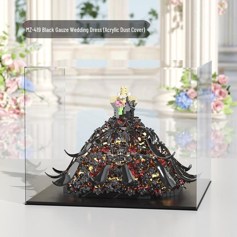 Совместимая Lego Белое Свадебное Платье Микро Алмазный Строительный Блок Фигурка Игрушка - Подарок для Девочек.