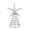 Christmas Tree Topper Resin Starfish Decoration with Spiral Wire Base