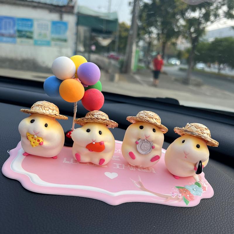 2023 Car Decoration Hamster Car Accessories New Console Cute Doll Car Interior Pendant Car Decoration Car Accessories