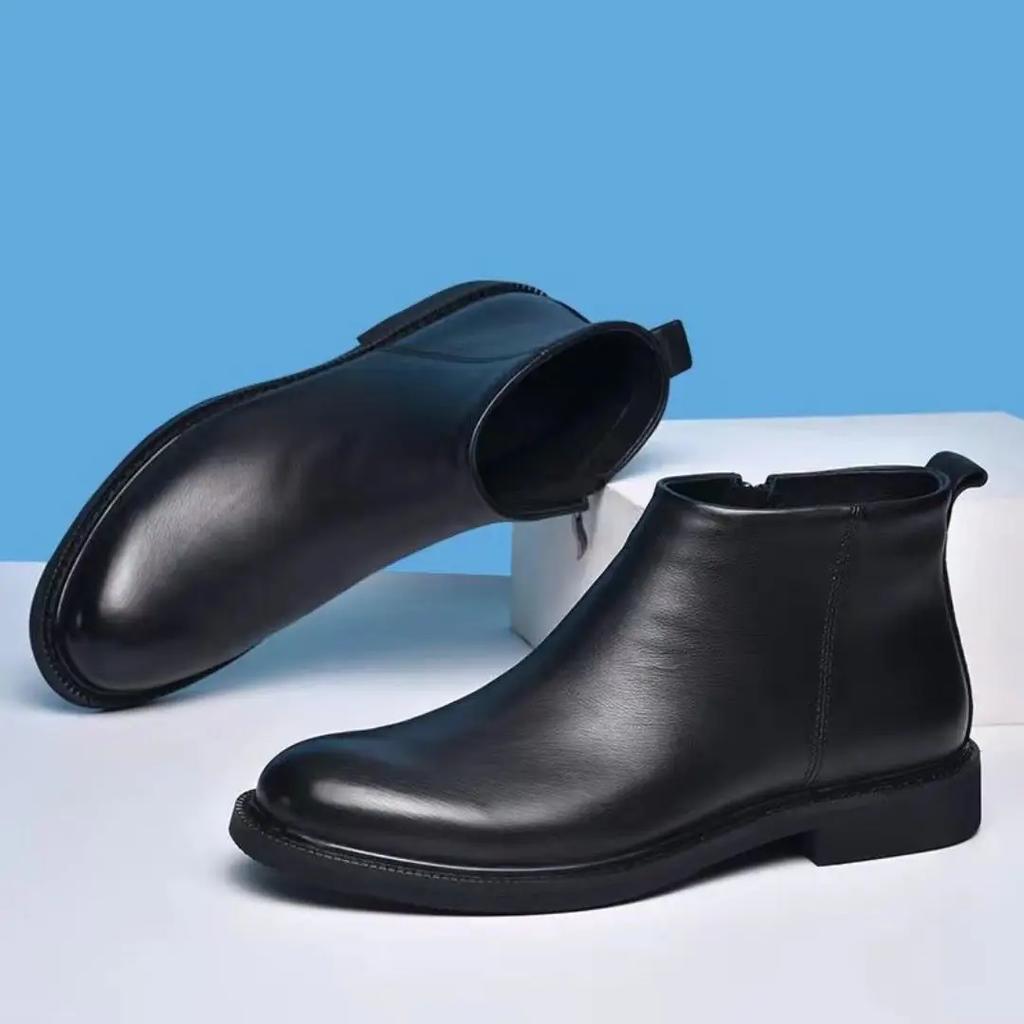 Мужские кожаные туфли Chelsea Boots Solid Color Business Dress Botas Para Hombres Microfiber Tenis Masculine Microfiber 2024 НОВИНКА