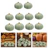 Pack of 10 Artificial Pumpkins Green Foam Pumpkins Fall Decoration for Thanksgiving Halloween Wedding Basket Display