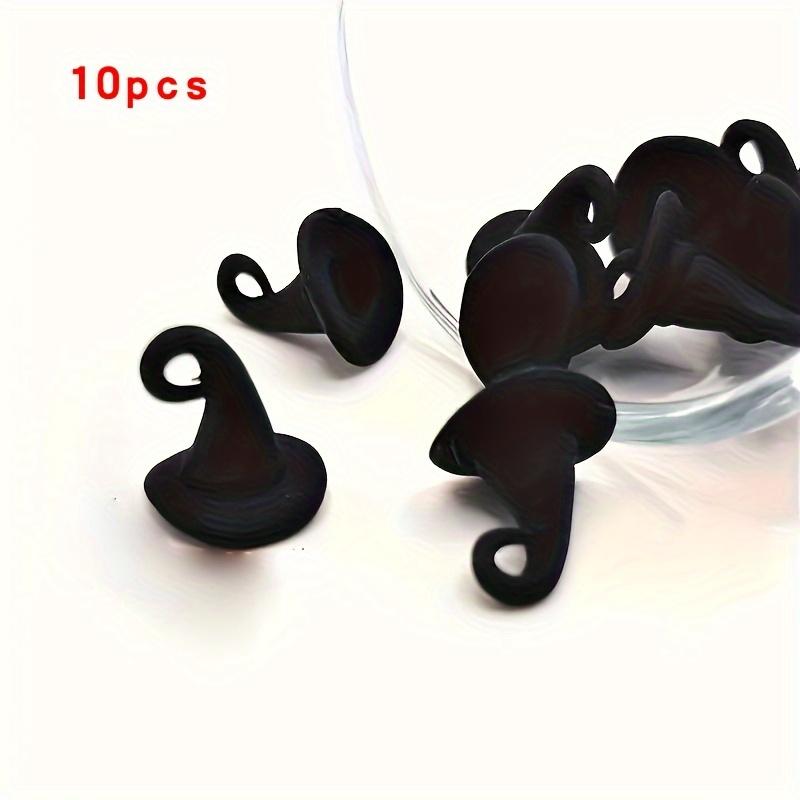 Шармы в виде шляпы ведьмы из сплава, черные подвески в виде шляпы волшебника для изготовления украшений своими руками, аксессуары для брелока на Хэллоуин и декоративные бусины