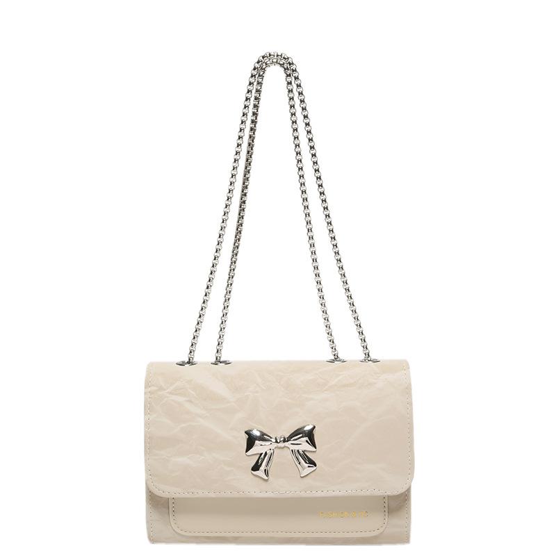 Элегантная модная сумка женская осенняя модная цепочка на плечо сумка-мессенджер универсальный бант маленькая квадратная сумка