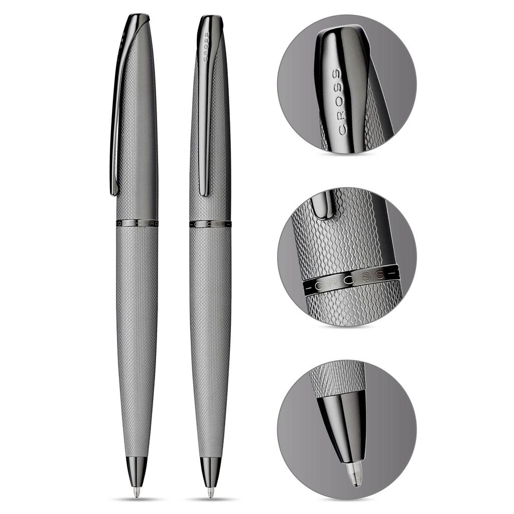 CROSS Ballpoint Titanium Officially Imported Pen, Oil-Based, ATX, Gray, N882-46,