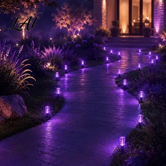 Energy Saving Patio Stake Decorations 10/20Pcs Solar Pathway Lights LED Multicolor Bubble Garden Waterproof Blue Lights for Outdoors Powered Outdoor