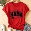 Spooky Season Graphic T-shirt Short Sleeve Tops Halloween Mama Retro Aesthetic Party T-shirt This Mama Loves Her Boos Shirts