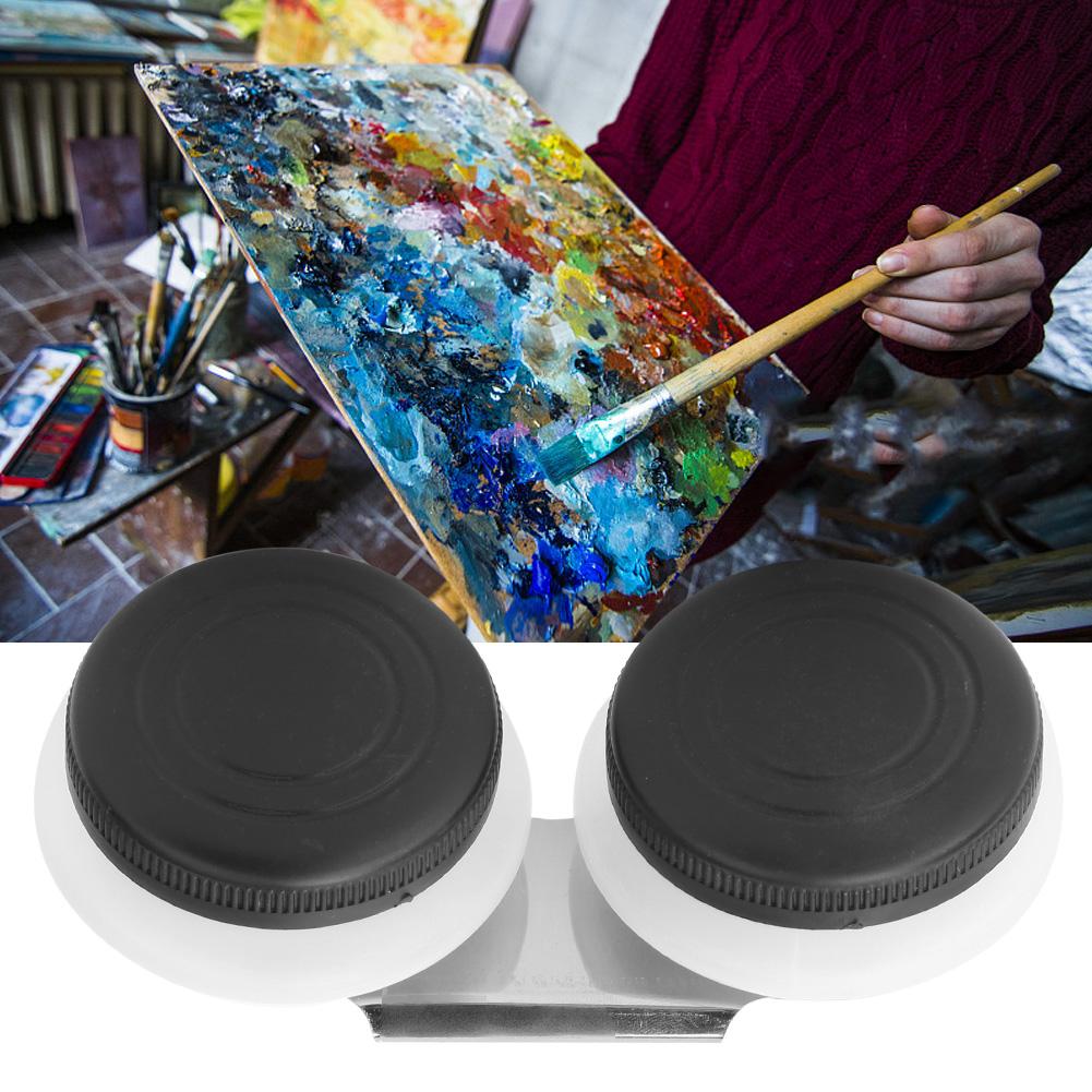 Stainless Steel Oil Painting Cup DoubleCelsiusSingle Dipper Container Cup (F- )