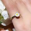Y2k Flower Anxiety Spinner Ring for Women Adjustable Aesthetic Daisy Fidget Anti Stress Rings Trend Jewelry Valentine's Day Gift