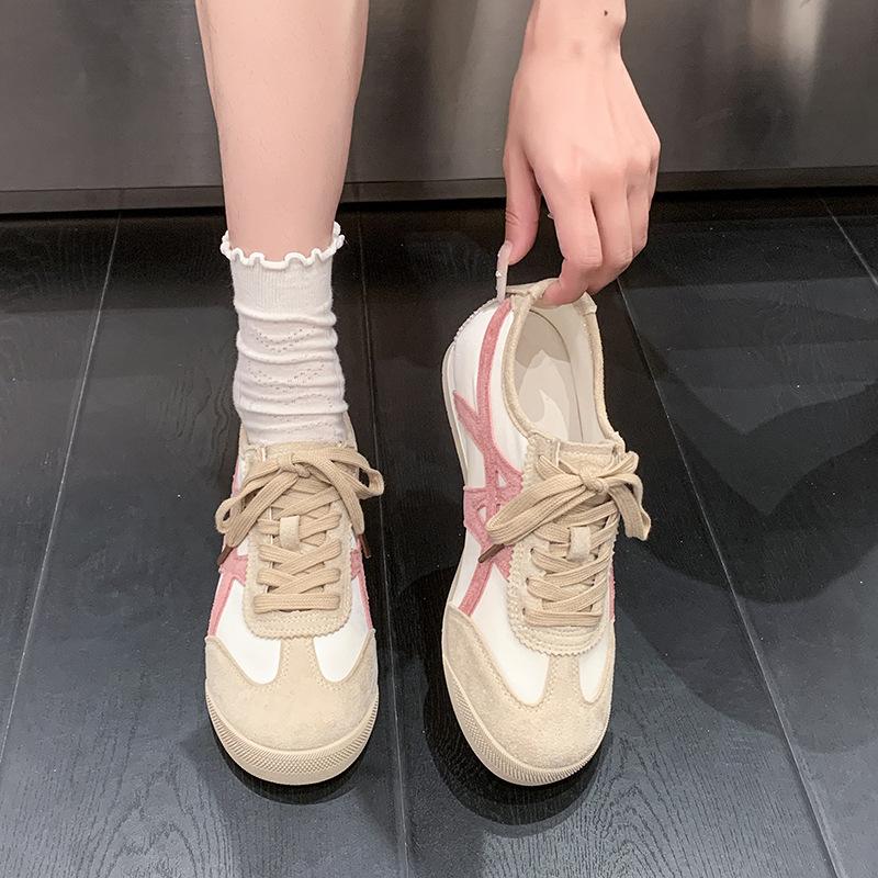 Forrest Gump shoes women's training shoes spring and summer new leather surface versatile flat bottom fashion breathable casual shoes sports shoes