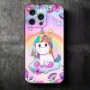Pink Unicorn Rainbow Soft Phone Case for iPhone 16 16E 17 Air 15 Pro Max 14 Plus 13 Mini 11 12 7 Black Cover Back Shell