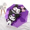 Kuromi, Halloween Automatic opening and closing folding umbrella with 8-rib frame and compact travel design, perfect for all occasions | Sty