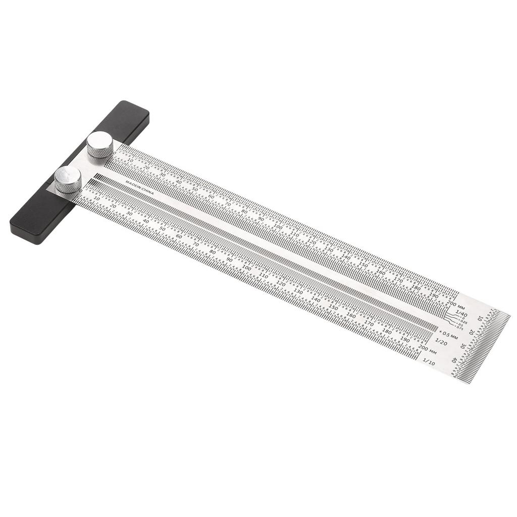 High-Precision Scale Ruler Marking Ruler T-Type Hole Ruler Right Angle Ruler Multifunctional