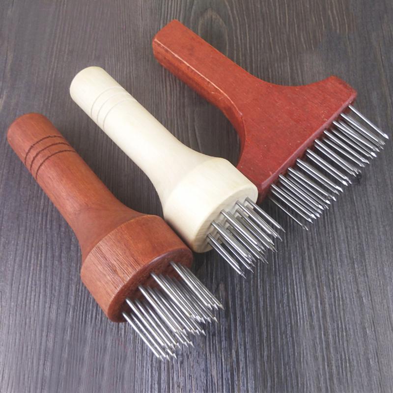 Stainless Steel Steak Fast Loose Tenderizer Poke Pointed Needle Belly Pork Skin Crispy Hole Hammer Hand Tool Kitchen Supplies