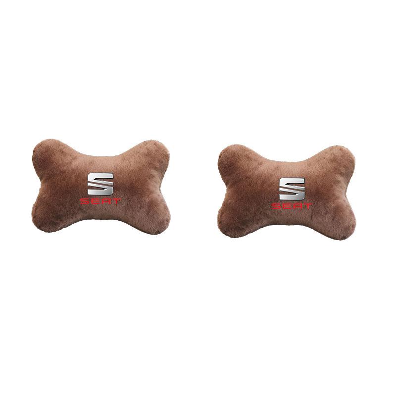 CUBE3 Car Headrest Rest Neck Pillow Cushion Seat Belt Shoulder Pad for Seat Leon Cupra Ateca Ibiza Arona Tarraco Alhambra Accessories