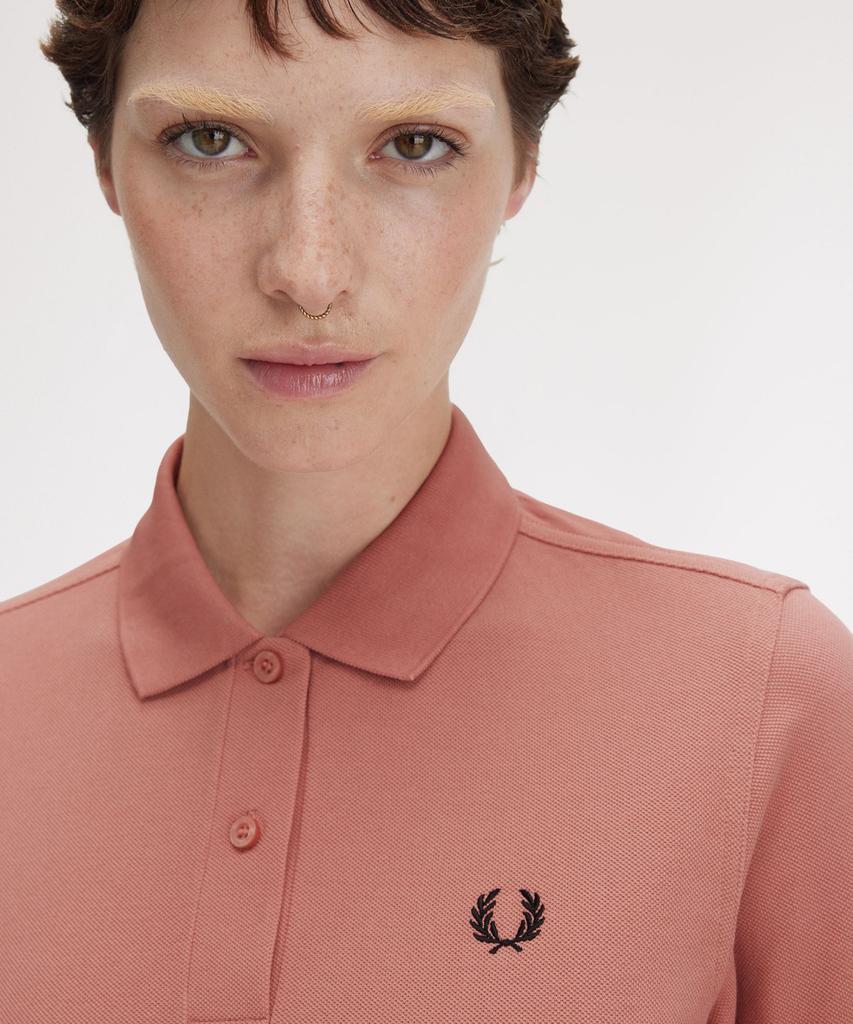Fred Perry [G6000] Женская однотонная рубашка Fred Perry - Пыльно-розовый/Черный Afpf2516000-Z12