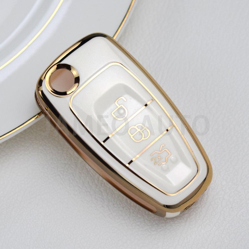 For Ford Focus 2 3 MK3 ST RS Ecosport Kuga Escape Fiesta Fold C-Max S-Max Mondeo TPU Folding Car Remote Key Cover Case