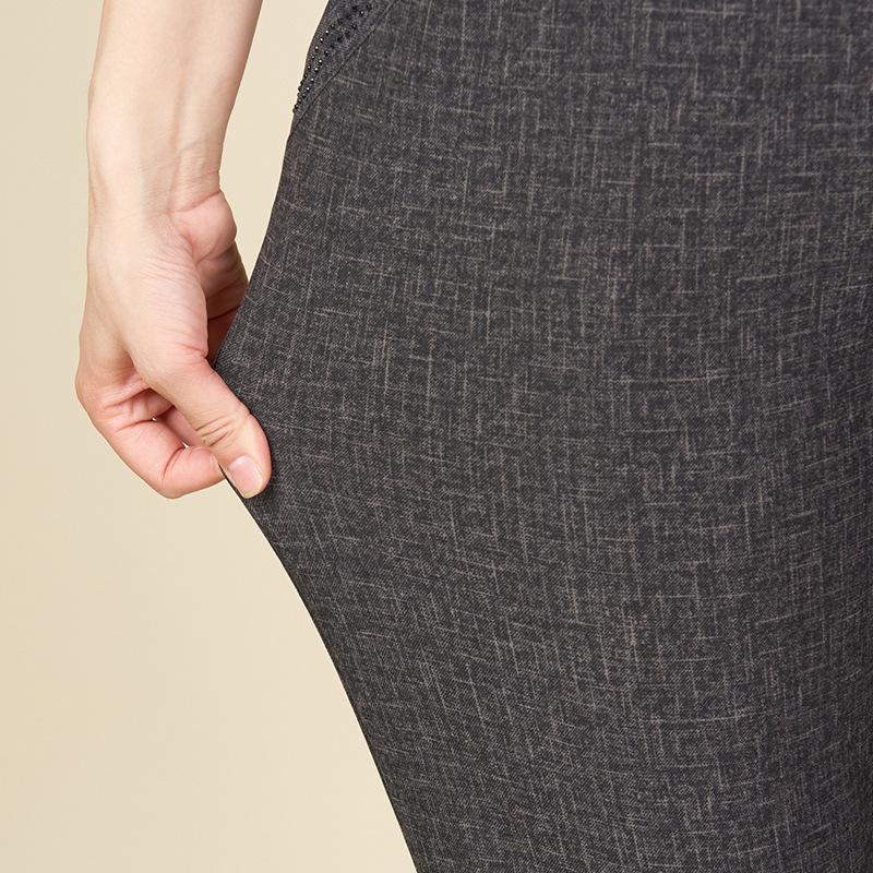 Брюки для мам на весну и осень. Прямые брюки с высокой талией для бабушки. Свободные эластичные женские брюки для людей среднего и пожилого возраста.