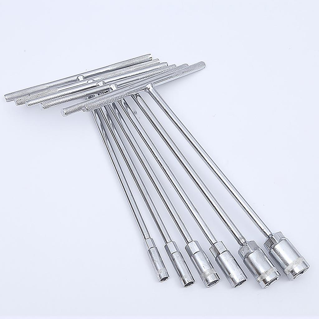 Steel T Handle Hexagonal Socket Wrench Tool for Car Engine and Chassis Bolt Fastening Removal Narrow Spaces Applications