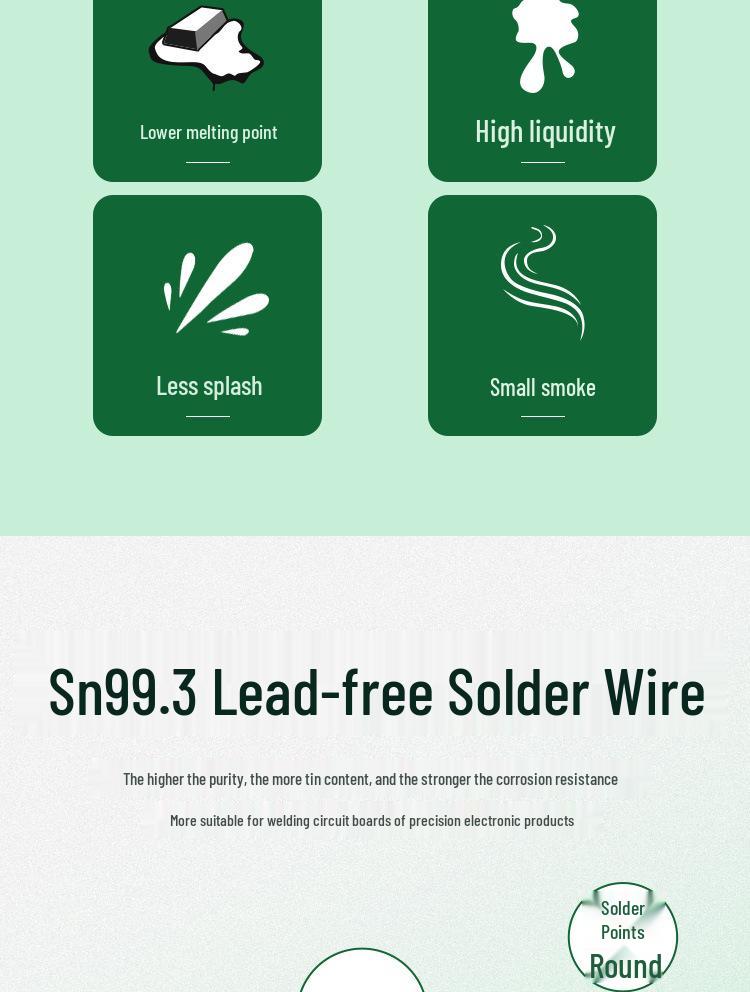 Высокочистая низкотемпературная припойная проволока с канифолью - Идеальна для бытового использования