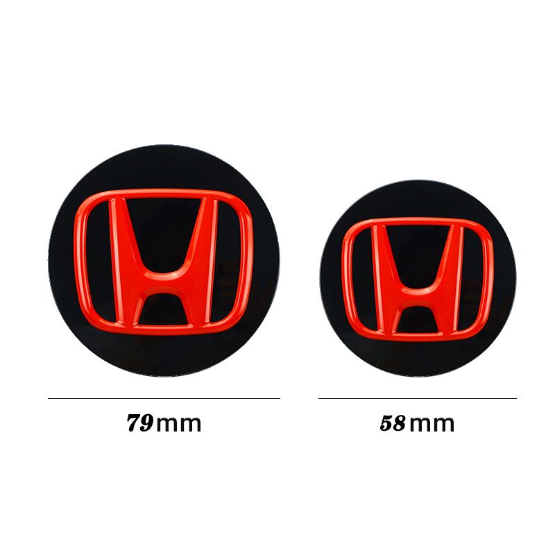 58/69mm Car Hub Cover Rim Center Caps Accessories For Honda Civic Fit Jazz Accord Pilot CRV Odyssey Passport City Shuttle HRV