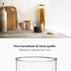 Bocaux en Verre Hermétique - KIVY - 4 x 600 ml - Couvercles en Bambou - Conservation Alimentaire - Durable