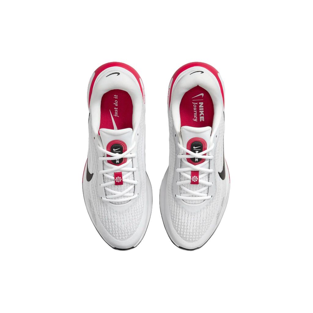 Nike Мужские кроссовки Journey Run White Fire Red, цементно-серый, черный FN0228-103