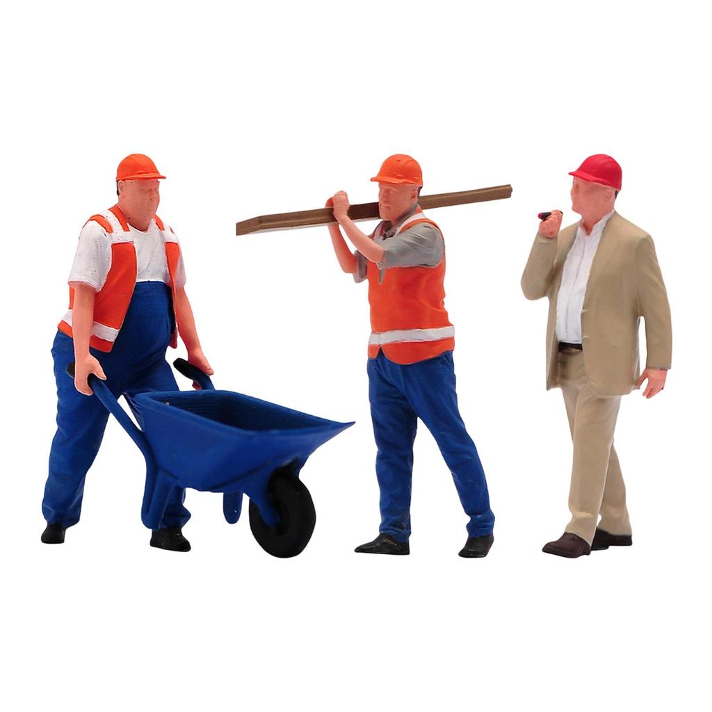 Миниатюрные фигурки, масштаб 1/64, модель, строительные рабочие, окрашенные, симуляция, диорама, фигурка рабочего для миниатюрной сцены