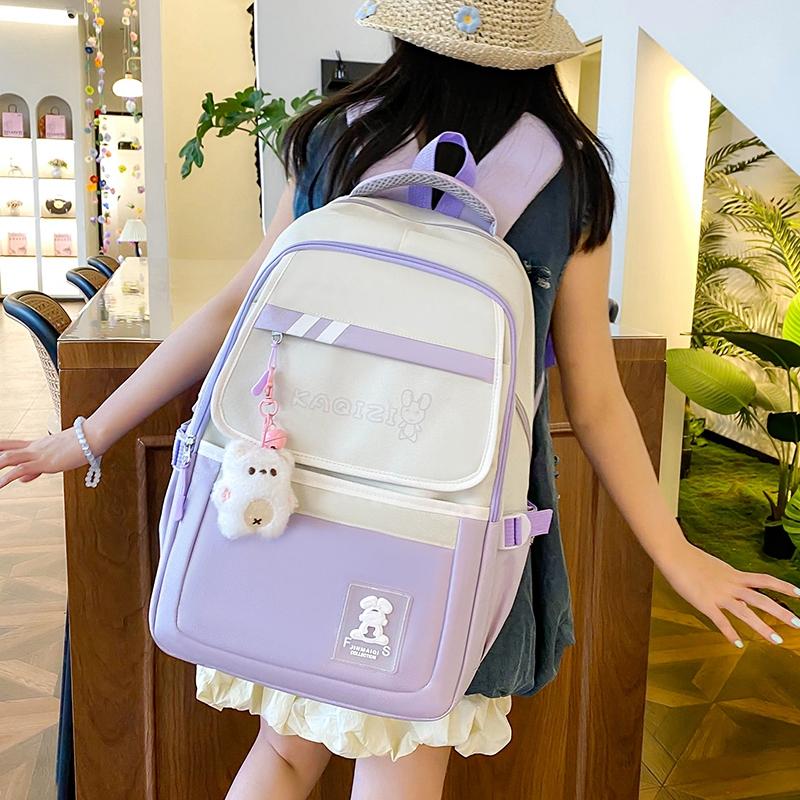 Комплект из пяти рюкзаков, школьный рюкзак для студента, женский рюкзак с цветными блоками, рюкзак большой вместимости