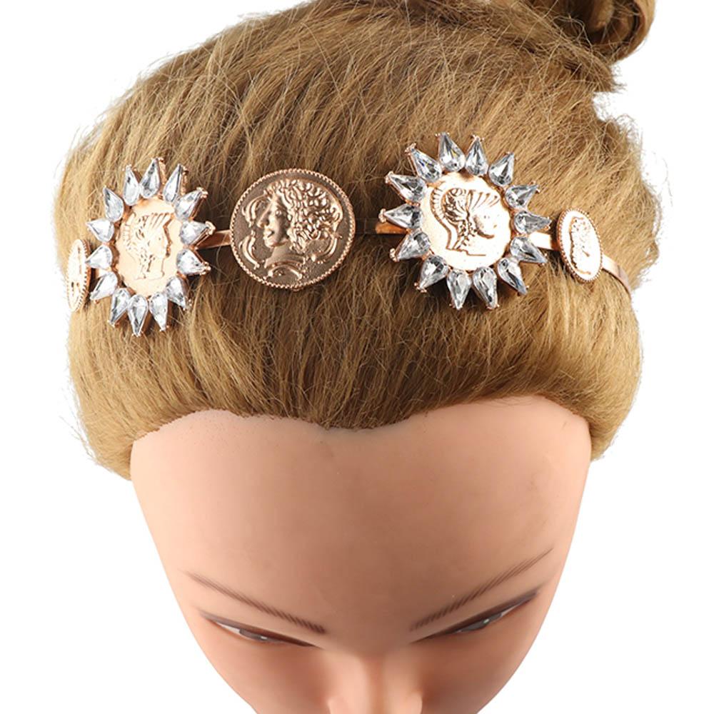 Women Korea Zinc Zinc Alloy Girls Baroque Style Head Portrait Headband Hair Accessories Hair Hoop