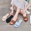 Sweet Slippers for Women Slides Casual Flat Low Heels Shoes for Women Solid Open Toe Summer Slippers Plus Size