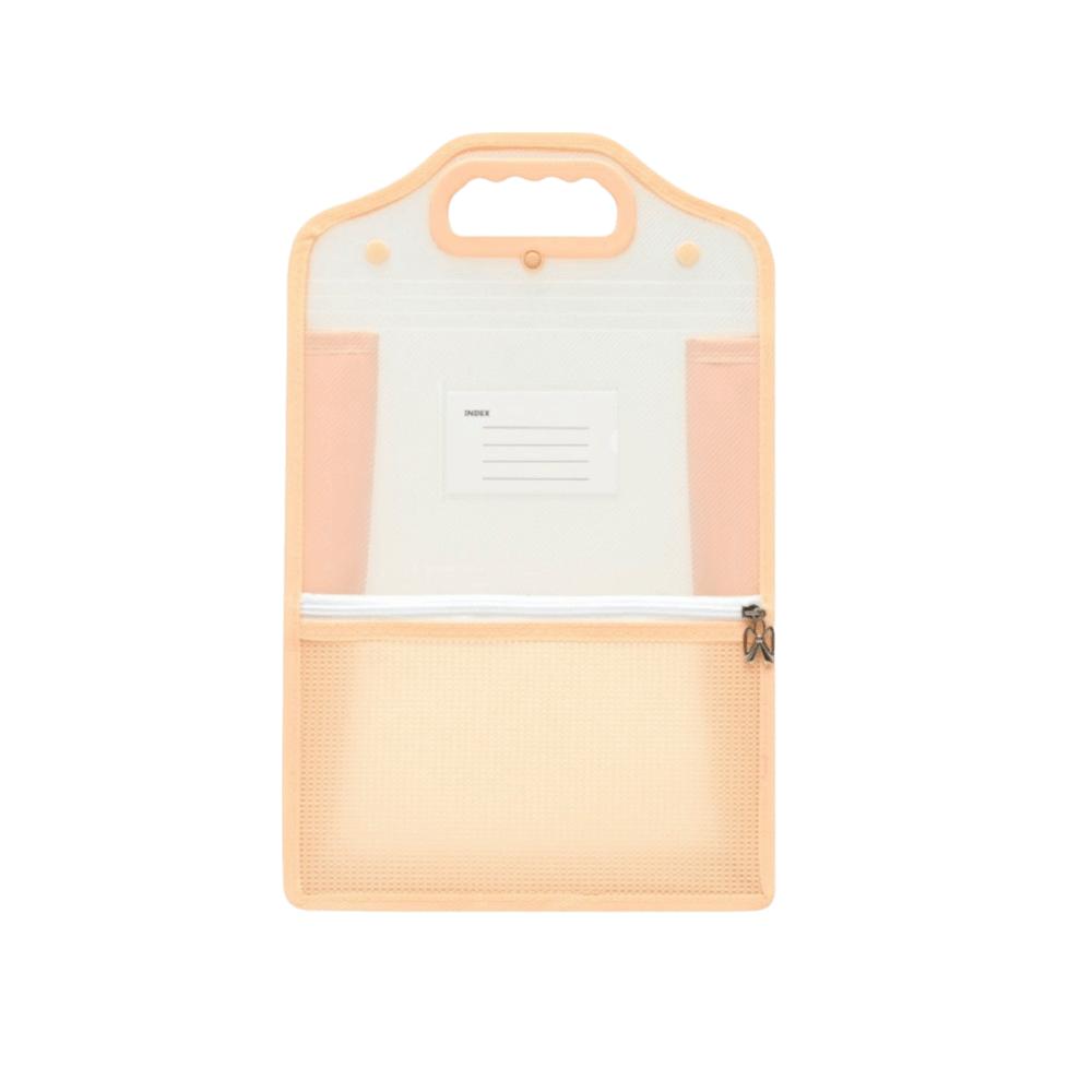 Zipper-Type A4 Document Bag Large Capacity Student Book Bag Homework Bag Test Paper Bag  Office