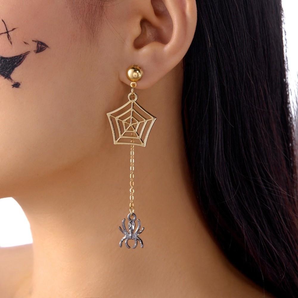 Bat Halloween Earrings Spider Pumpkin Dangle Earrings Cute Ghost Ear Studs Party