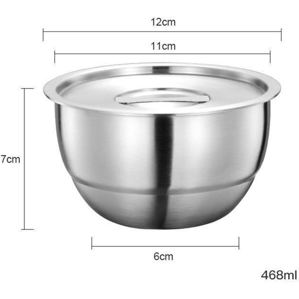 304 Stainless Steel Bowl Steamed Eggs Bowl Practical Metal Bowl Thickened Rice Bowl for Pasta Soup Snack Cereal Kitchen Tools