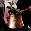 Турецкая кофейная турка с длинной ручкой Винтажная кофеварка Кофеварка с широким горлышком Классическая кофейная турка кофейник для горячего шоколада