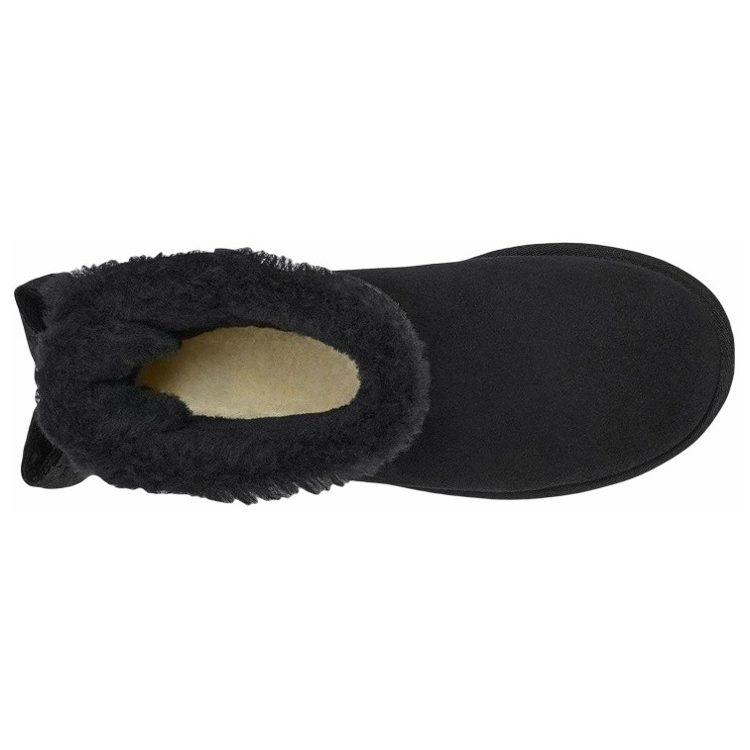 UGG Мини-ботинки Bailey Bow из измельченного бархата 'Черный' Женские 1138172-BLK