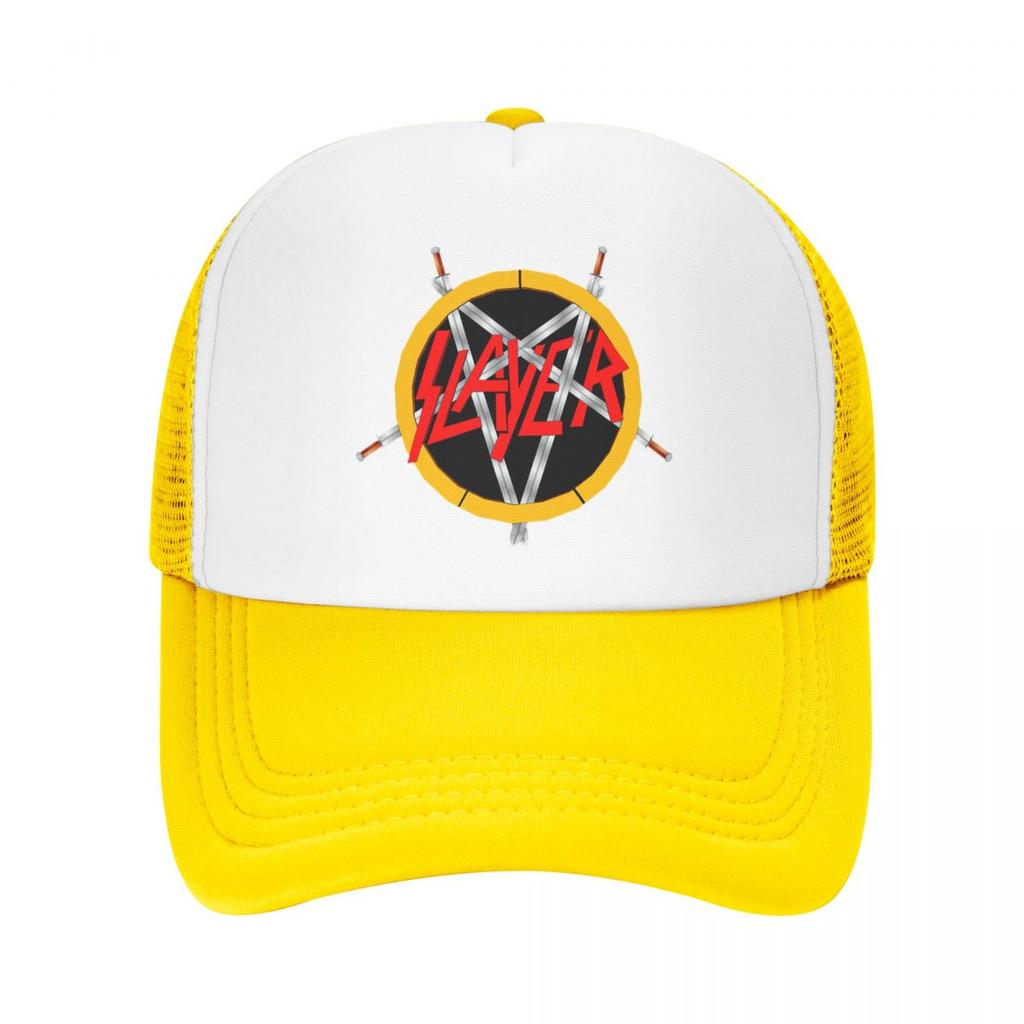 Бейсбольная кепка с логотипом Heavy Metal Rock Slayers на заказ, WoUnisex, унисекс, дышащая шляпа дальнобойщика, уличная кепка Snapback, солнцезащитные шляпы