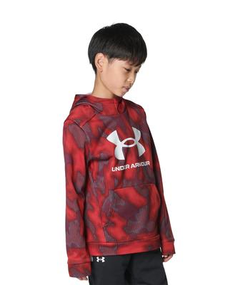 Худи UA ARMOUR FLEECE С ПРИНТОМ БОЛЬШОГО ЛОГОТИПА Темно-бордовый Белый YLG [Under Armour]