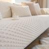 Plush Sofa Cushion Thickened Minimalist Comfortable Non Slip Sofa Cover Soft Breathable Dustproof 3D Honeycomb Couch Towels