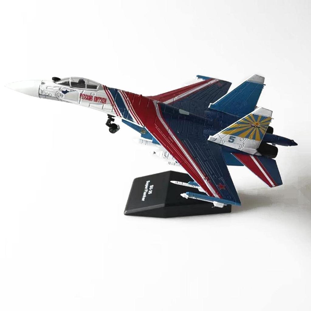 1:100 Metal Red & Blue SU-35 Super Flanker Heavier Aircraft Model Simulation Fighter Aviation Military Science Display Model