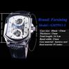Forsining New Top Men's Watch Hollow Square Automatic Mechanical Watch Men's Watch Men's Belt Watch Blue Needle Watch