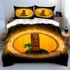 Tiki statue with palm. Bedding sets Duvet cover sets Duvet covers Pillowcases(1 * Duvet Cover 2 * Pillowcases, without duvet insert)