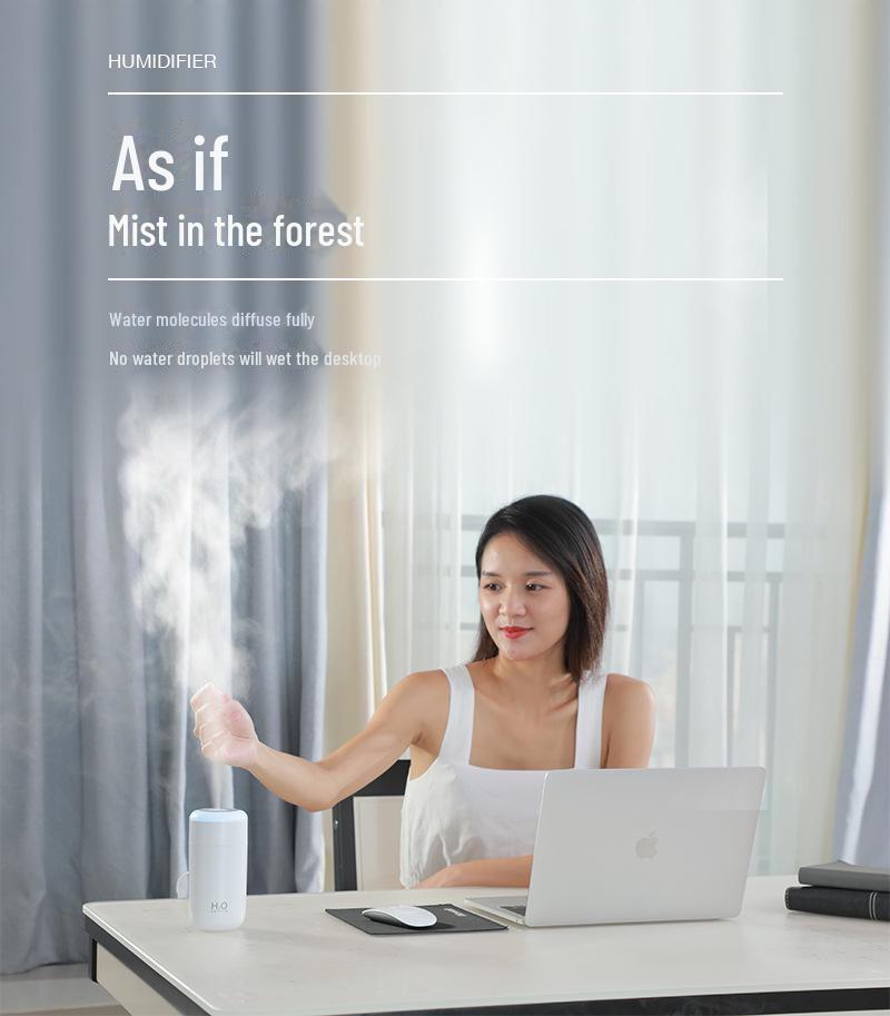 USB-увлажнитель воздуха с цветной атмосферой: Мини-светильник для ароматерапии и распылитель для спальни