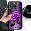 Фиолетовая Роза Черная Лестница Чехол для Телефона для iPhone 15/16/17 Pro Max - Защитный и Стильный