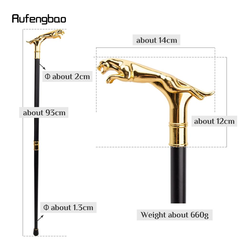 Роскошная золотая леопардовая трость с хвостом, модная трость для вечеринки, декоративная трость, элегантная ручка-трость, трость 93 см