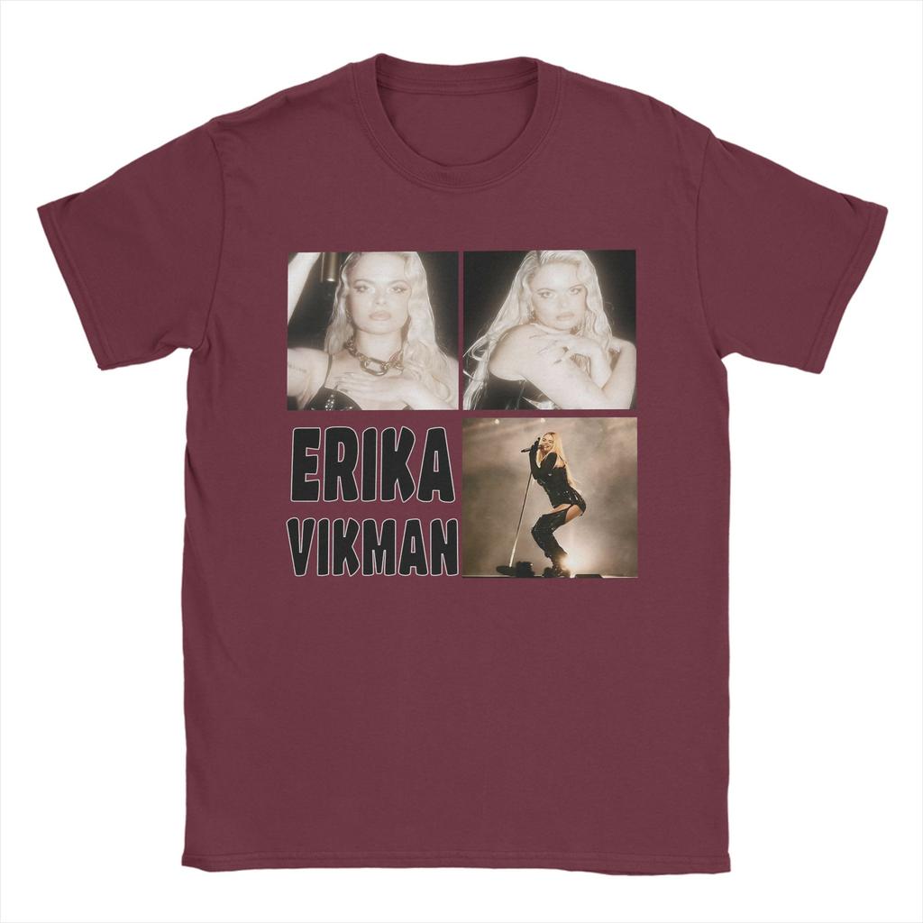 Erika vikman Мужская футболка Хипстерская футболка С коротким рукавом Круглый вырез Футболка Чистый хлопок 4XL 5XL 6XL Одежда