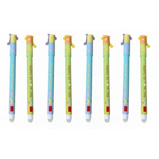 Набор стираемых ручек ко Дню святого Валентина Милая черная гелевая ручка 0,7 мм для детей, студентов, учителей Подарки на классную вечеринку