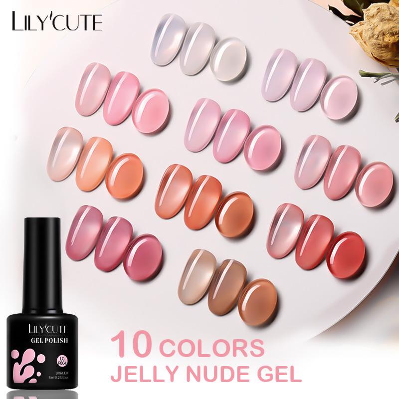 LILY'CUTE Розовый полупрозрачный гель-лак - Серия Ice Sheer Nude & Rose Jelly